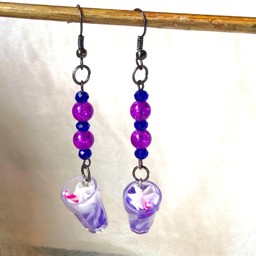 Grape Italian Cream Soda Earrings
